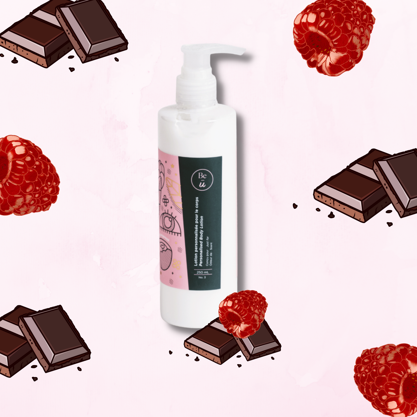 Lotion St-Valentin-Framboises & chocolat